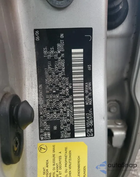 2006 Toyota Highlander Limited from USA, damaged, VIN JTEEP21A560178785